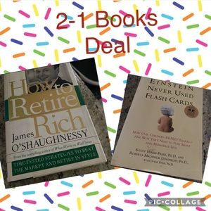NEW 2-1 book Einstein Never used flash cards +Financial Retirement